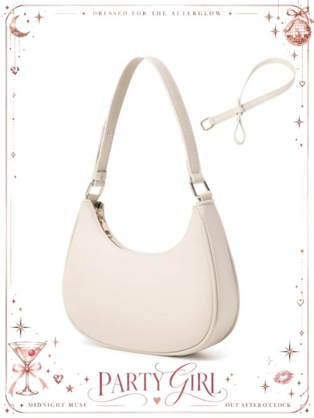 PU Leather Crossbody Shoulder Bag with Gold Chain Strap for Women